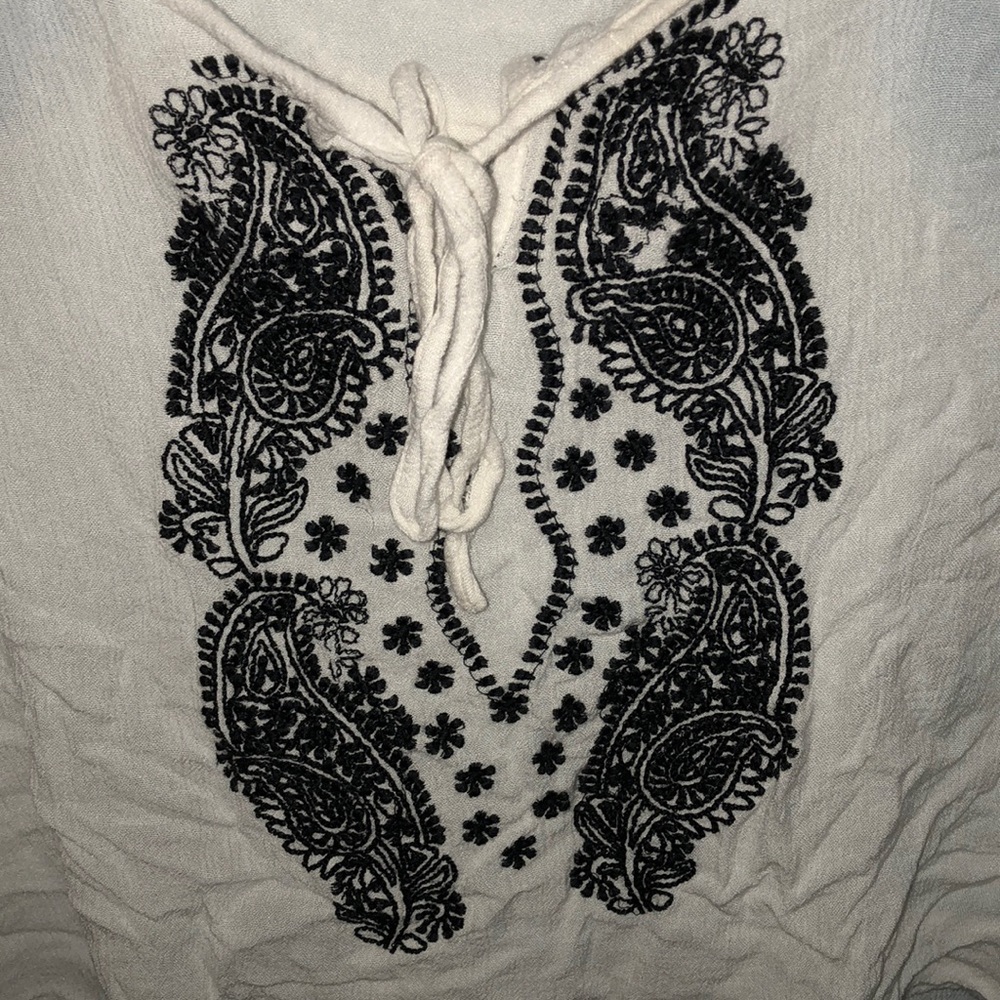 white loose drape tank